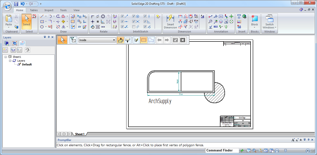 Программа для 2D-черчения  Solid Edge 2D Drafting 