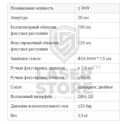 3D режущая голова Raytools BM100 3 kw/4 kw